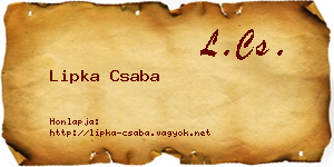 Lipka Csaba névjegykártya